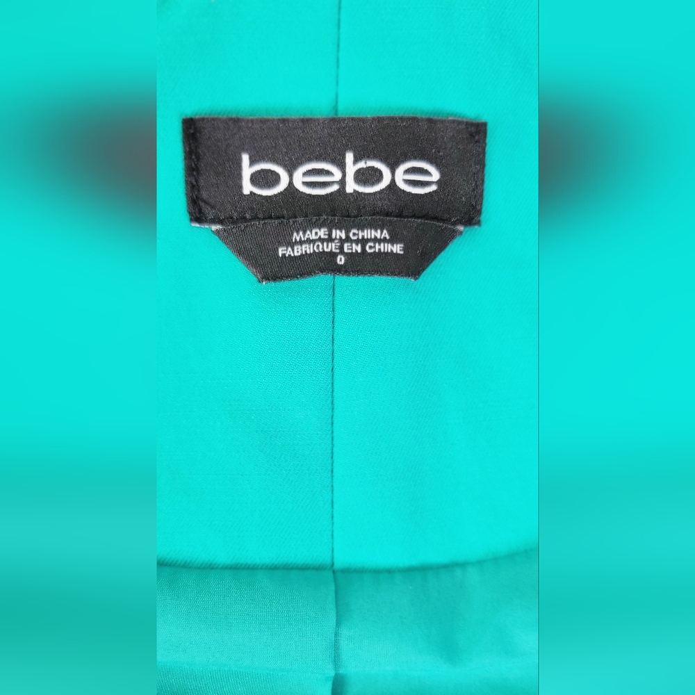 Bebe Structured V-Neck Vest Top With Gold Zippers & Functional Pockets - SIZE 0 - Picture 7 of 13